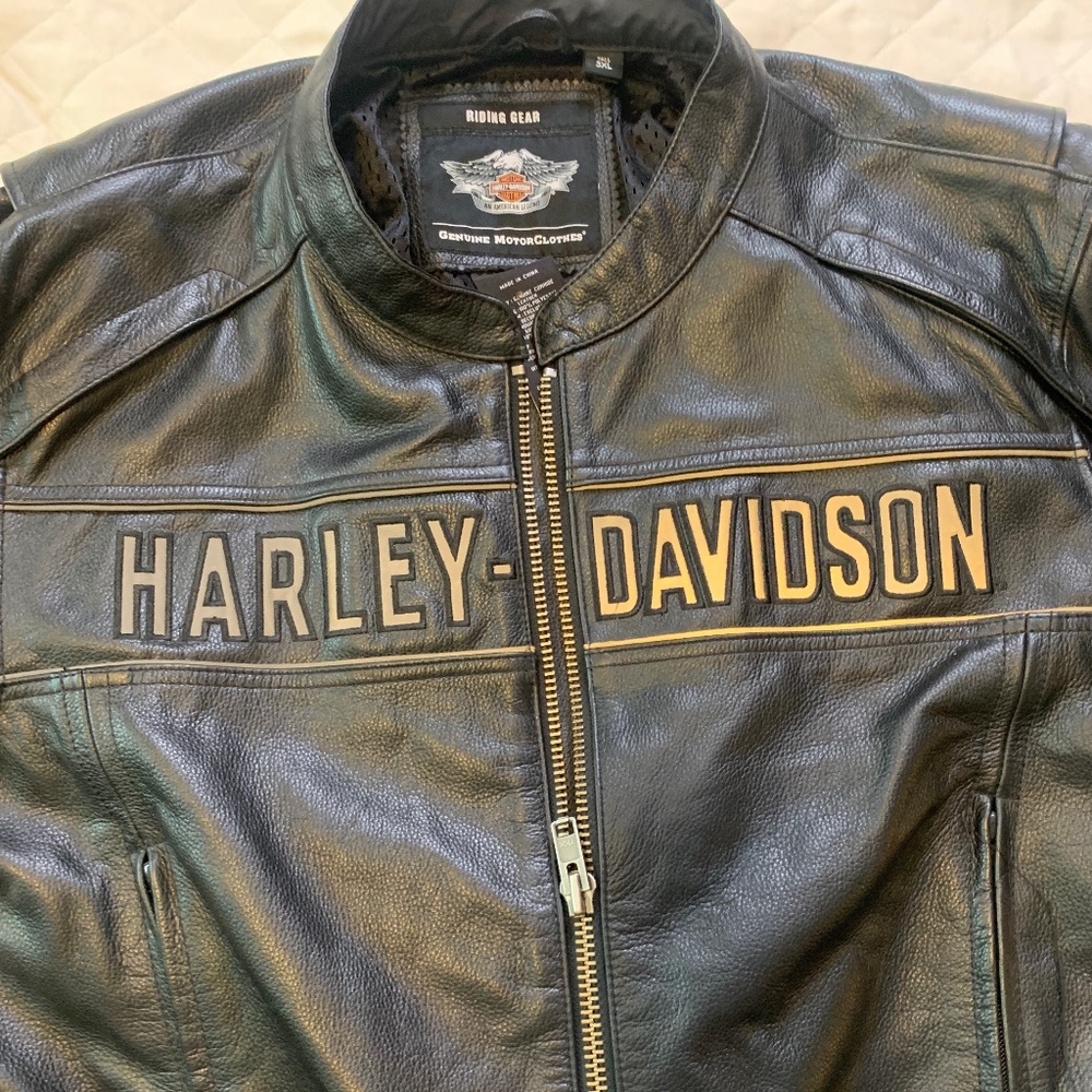 Harley Davidson Men's LEATHER JACKET  3XL TALL